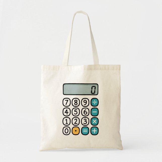 Bolsa Tote Number Day Simple Calculator Math Tote Bag (Frente)