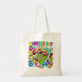 Bolsa Tote Number Day Tote Bag | Colourful Maths Numbers