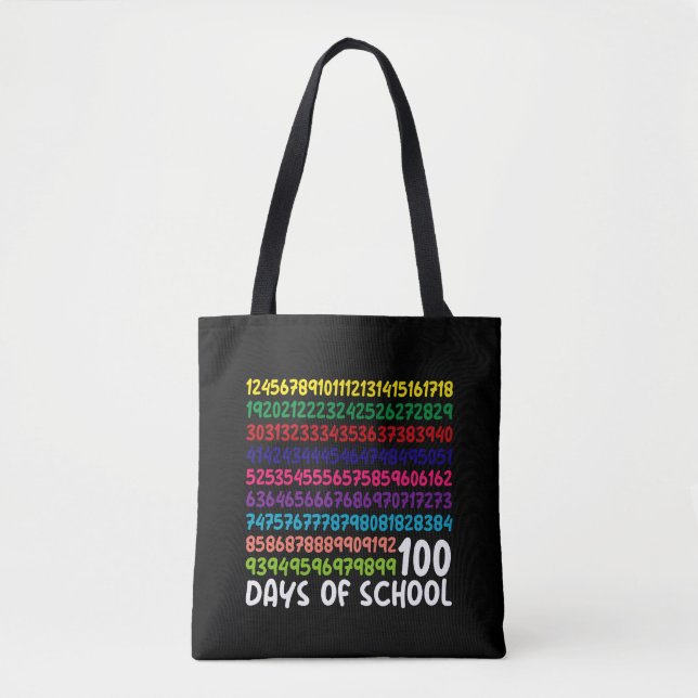 Bolsa Tote Números de Matemática 100º Dia de Aula Professor C (Frente)