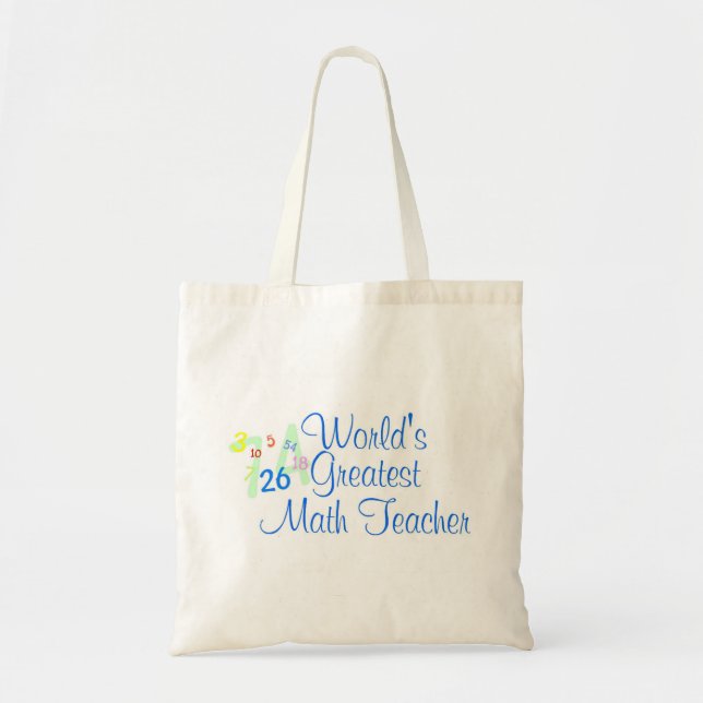 Bolsa Tote Números do professor de matemática dos mundos os (Frente)
