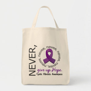 Bolsa Tote Nunca dê acima a esperança a fibrose cística