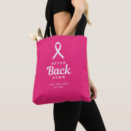 Bolsa Tote Nunca Desista | Pacotes de Cuidado Rosa e Branco 