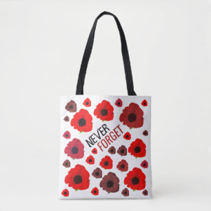 Bolsa Tote Nunca Esqueça, Poppy Flower