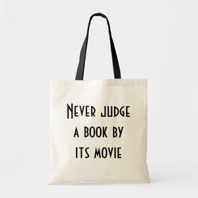 Bolsa Tote Nunca julgue um livro (Frente)