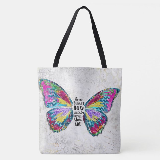 Bolsa Tote Nunca Se Esqueça De Como Você É Capaz (Frente)