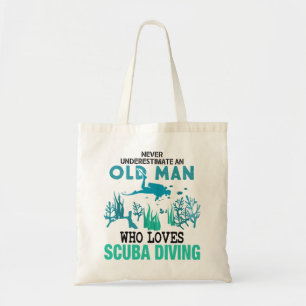 Bolsa Tote Nunca Subestime Um Velho Que Ama Scuba