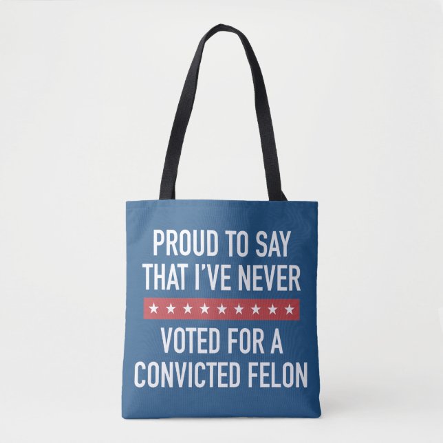 Bolsa Tote Nunca Votou Para Trump (Frente)