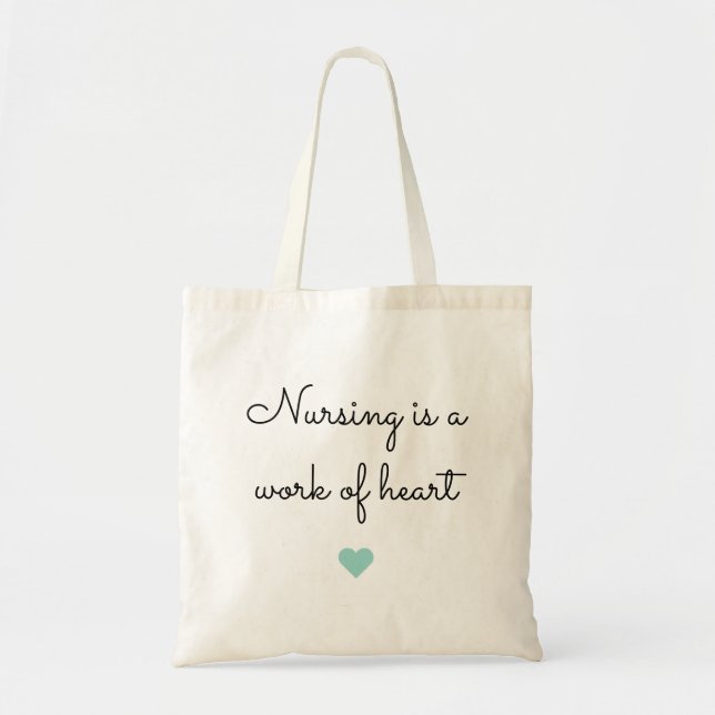 Bolsa Tote Nursing Heart Nurse Quote (Frente)