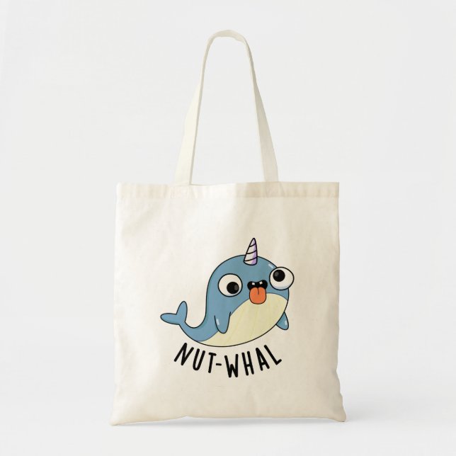 Bolsa Tote Nut-whal Funny Narwhal Pun (Frente)