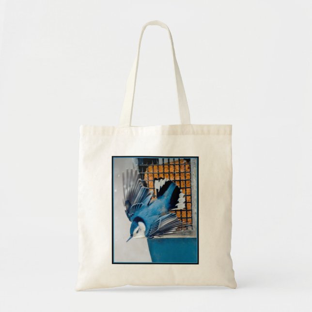 Bolsa Tote Nuthatch Branca em Neve - Foto original (Frente)
