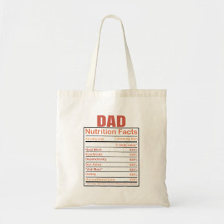 Bolsa Tote Nutrição De pais Fatos De Pai Humorístico Citação