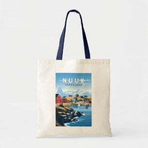 Bolsa Tote Nuuk Groenlândia Viagem Art Vintage