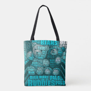Bolsa Tote Nuvem do Word Incorporada Melhores Amigos Do Urso