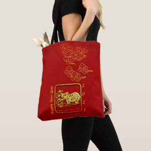 Bolsa Tote Nuvens Independentes Chineses Ano Novo OX AoTB