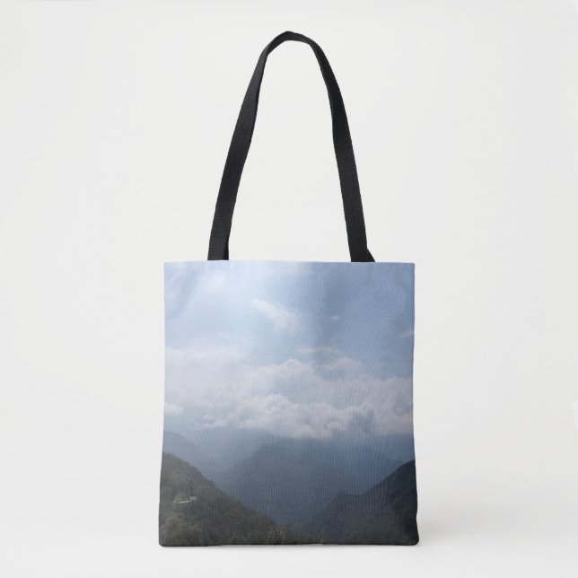 Bolsa Tote Nuvens no Céu Azul das Colinas Fotografia (Frente)