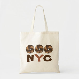 Bolsa Tote NYC Nova Iorque Comida Marble Rye Bagels Bag