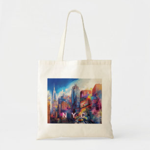Bolsa Tote NYC Skyline Abstrato Art