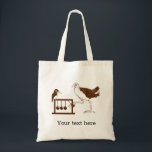 BOLSA TOTE NZ BIRDS SCIENCE TOY 10000<br><div class="desc">Um design bonitinho para qualquer um que ama aves nativas da Nova Zelândia e ciência. Uma ilustração engraçada de duas aves neozelandesas,  um golpista e um rei fazendo experimentos de física com um brinquedo de pêndulo chamado berço de Newton.</div>