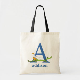 Bolsa Tote O ABC do Dr. Seuss: Letra A - Azul   Adicione seu 