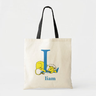 Bolsa Tote O ABC do Dr. Seuss: Letra L - Azul   Adicione seu 