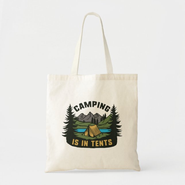 Bolsa Tote O Acampamento Está Em Tendas (Frente)