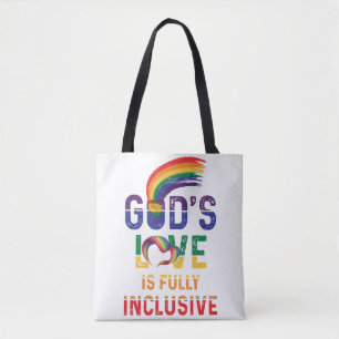 Bolsa Tote O amor de Deus é totalmente inclusivo LGBTQ Ally O