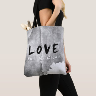 Bolsa Tote O amor de SlipperyJoe não tem ligação de cor racia