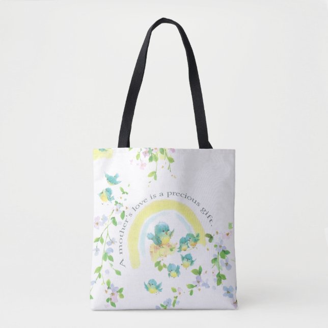 Bolsa Tote O amor de uma mãe é um presente de Precioso (Frente)