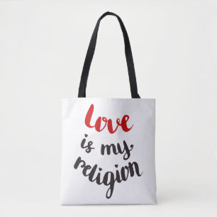 Bolsa Tote O amor é minha religião