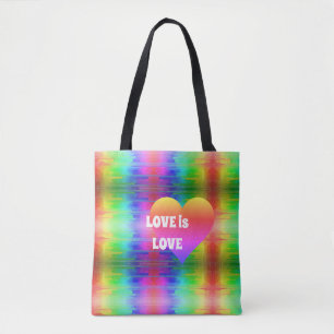 Bolsa Tote O amor é o amor colorido