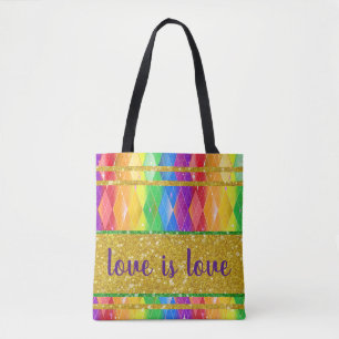 Bolsa Tote O amor é o amor, o orgulho do arco-íris