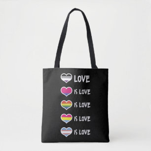 Bolsa Tote O amor é o amor orgulho LGBT direitos iguais colo