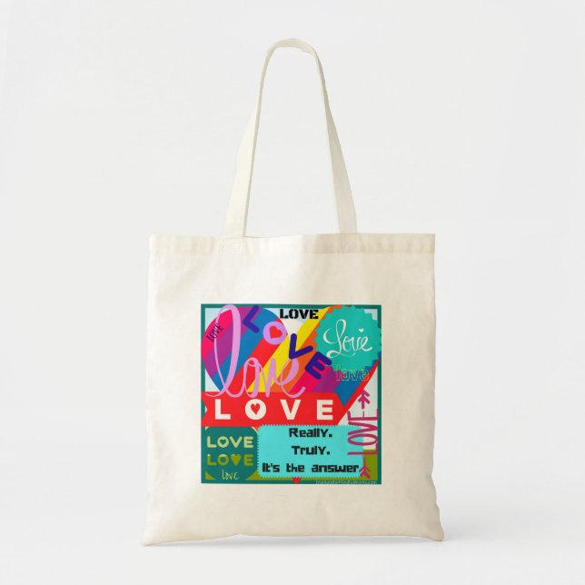 Bolsa Tote O amor é o desordem da resposta (Frente)