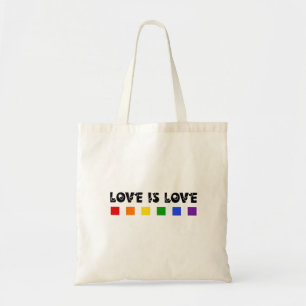 Bolsa Tote O Amor É Orgulho Mínimo Arco-Íris