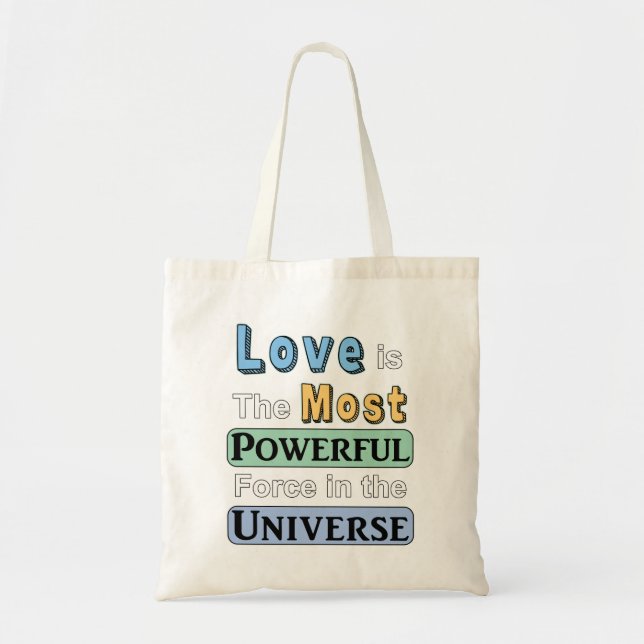 Bolsa Tote O amor é poderoso (Frente)
