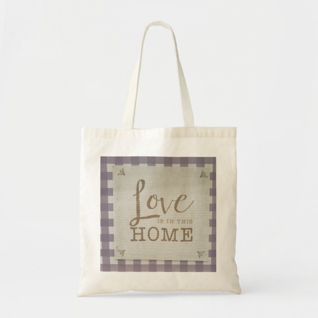 Bolsa Tote o amor está em casa (Frente)