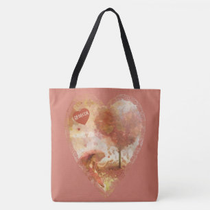 Bolsa Tote O Amor Está no Ar - Arte de Fantasia Romântica