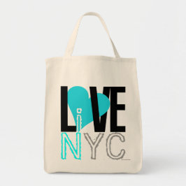 Bolsa Tote O amor NYC vive no azul do saco de NYC