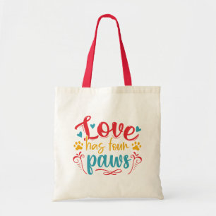 Bolsa Tote O Amor Tem Quatro Cachorros De Pata