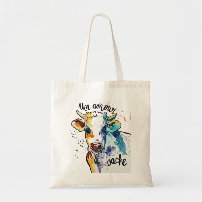 Bolsa Tote O amor vaca (Frente)