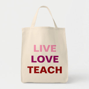 Bolsa Tote O amor vivo ensina o saco