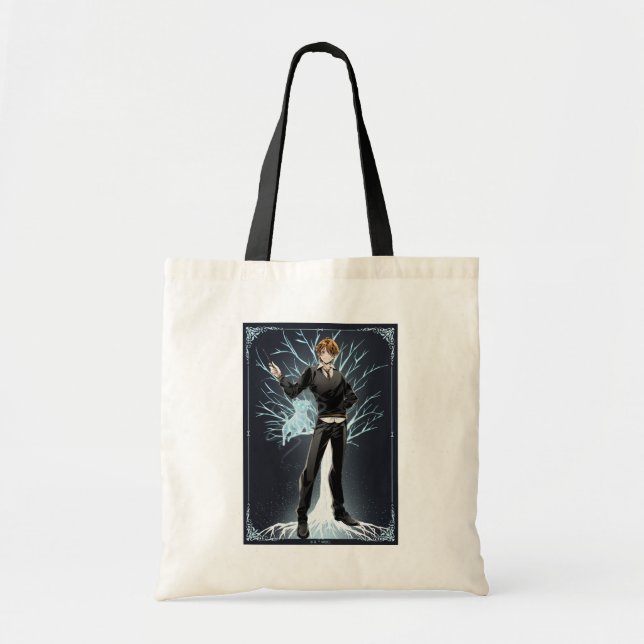 Bolsa Tote O anime Ron Weasley Jack Russell Terrier Patronus (Frente)