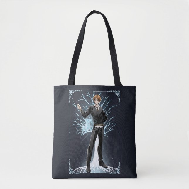 Bolsa Tote O anime Ron Weasley Jack Russell Terrier Patronus (Frente)