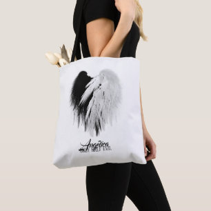 Bolsa Tote O ANJO VOA o preto do CORAÇÃO+Engraçado mau