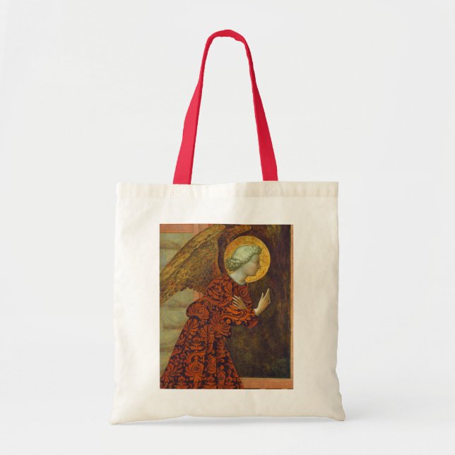 Bolsa Tote O arcanjo Gabriel, C. 1430 (tempera no painel) (Frente)