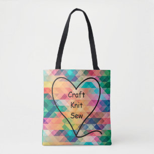 Bolsa Tote O artesanato, malha, Sew o saco