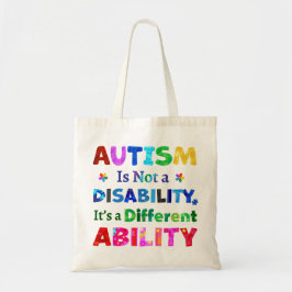 Bolsa Tote O AUTISM não é uma deficiência
