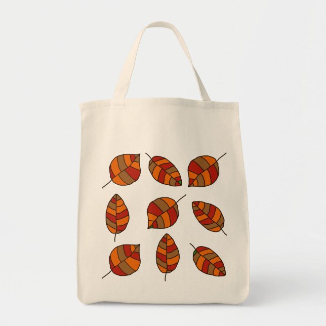 Bolsa Tote O Autumn Leaves Red Leaf Patterno (Frente)