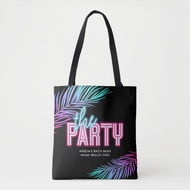 Bolsa Tote O Bach Tropical Rosa e Azul (Frente)