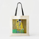 Bolsa Tote O Beijo, Gustav Klimt<br><div class="desc">Gustav Klimt (14 de julho de 1862 - 6 de fevereiro de 1918) era um pintor simbólico austríaco e um dos membros mais destacados do movimento Viena Secessão. Klimt é notado por suas pinturas, murais, esboços, e outros objetos de arte. Além de suas obras figurativas, que incluem alegorias e retratos,...</div>